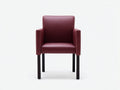 Sedia da pranzo con braccioli in similpelle 62×61×92 cm - bordeaux e marrone - stile contemporaneo