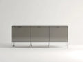 Credenza 180×45×78 cm - grigio fumé e argento - design moderno rialzato per sala da pranzo