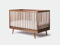 Culla in legno 125×68×92 cm - marrone - struttura a sbarre per camera da letto
