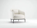 Sedia da pranzo 72×70×78 cm - bianco e nero - imbottita con base in metallo