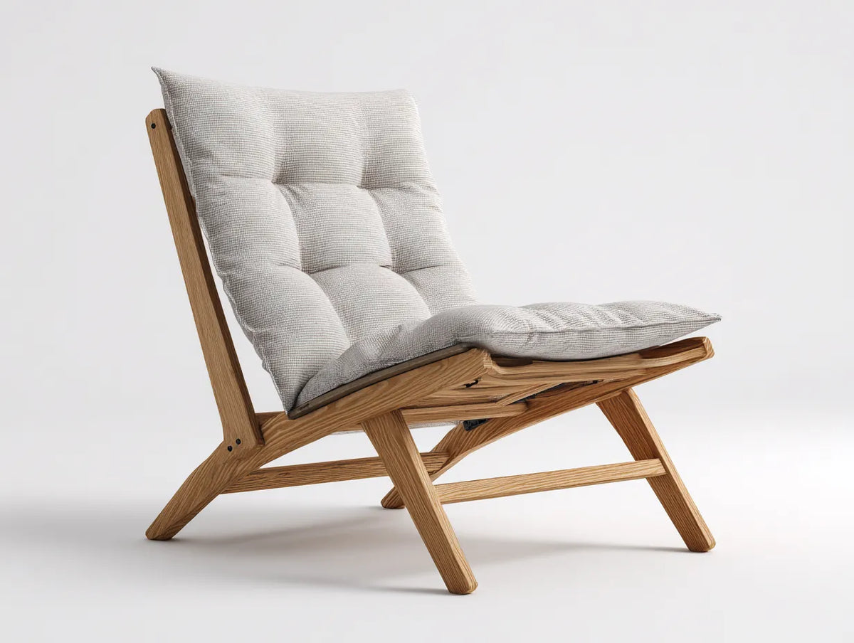 Poltrona reclinabile da soggiorno 72×86×88 cm - grigio chiaro e marrone chiaro - struttura in legno con seduta imbottita