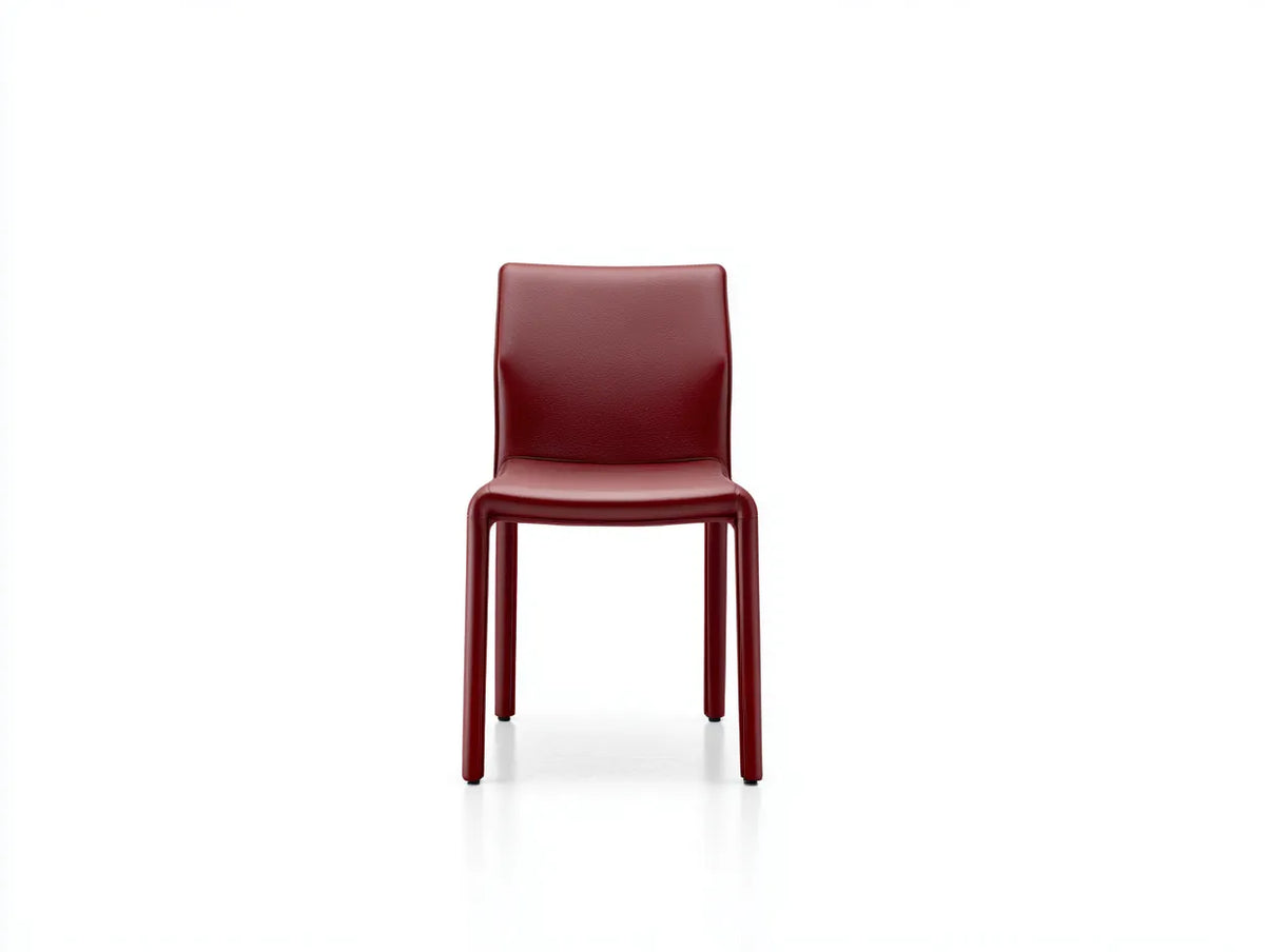Sedia da pranzo 48×55×84 cm - bordeaux - rivestita dal profilo essenziale moderno