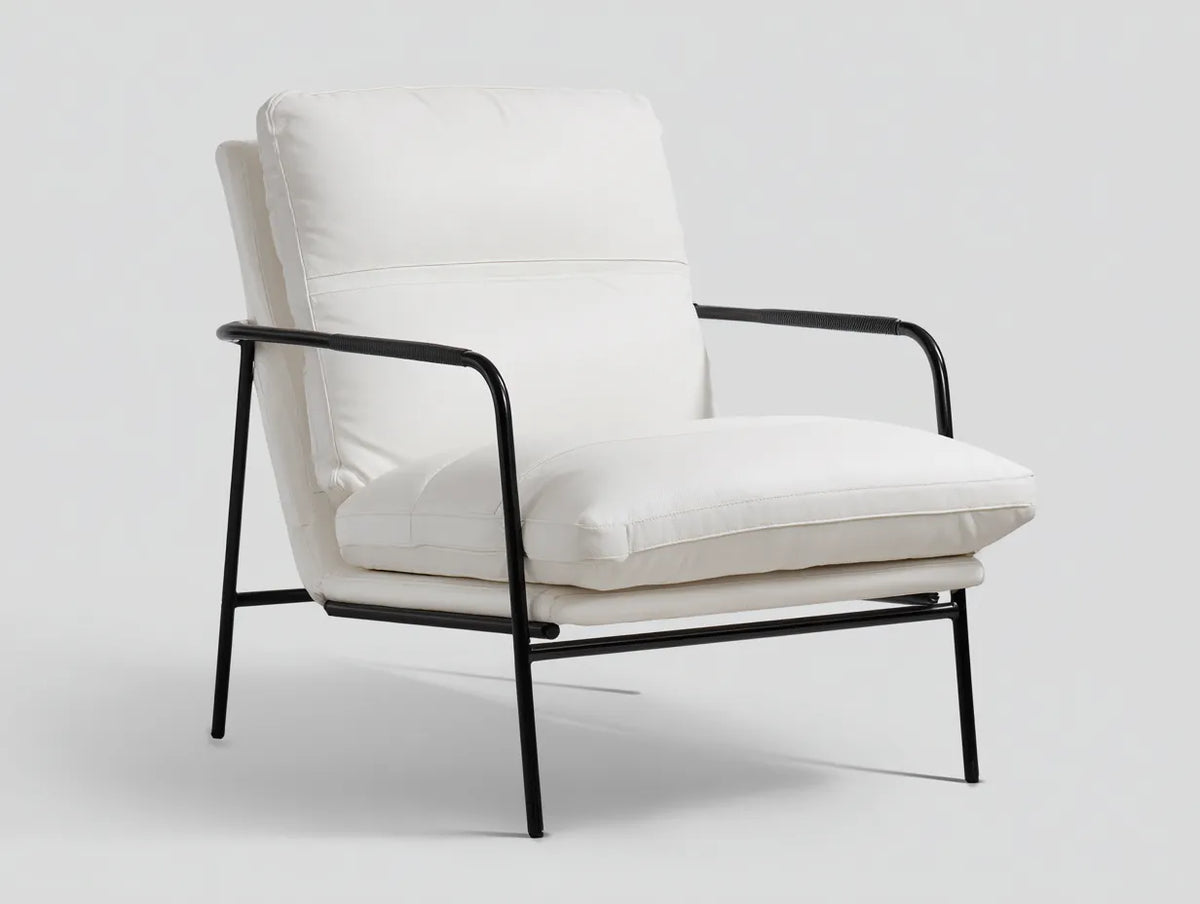 Sedia da pranzo 78×76×88 cm - bianco e nero - imbottita con braccioli in stile contemporaneo