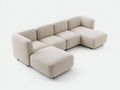 Divano modulare 315×245×70 cm - crema - configurazione aperta moderna